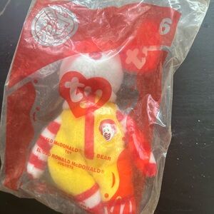 Ronald McDonald the bear toy beanie baby original packaging